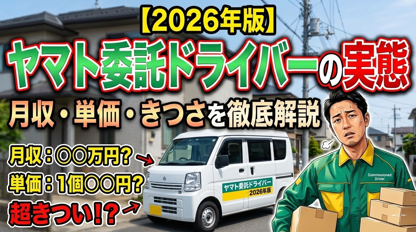 【2026年版】ヤマト運輸委託ドライバーの実態｜月収・単価・きつさを徹底解説