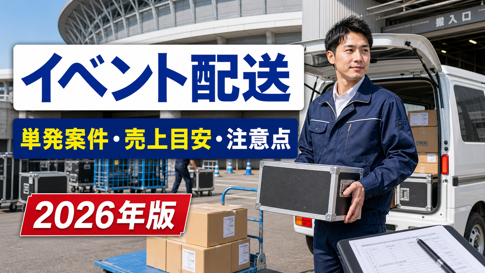 イベント配送の単発案件・売上目安・注意点を確認する軽貨物ドライバー