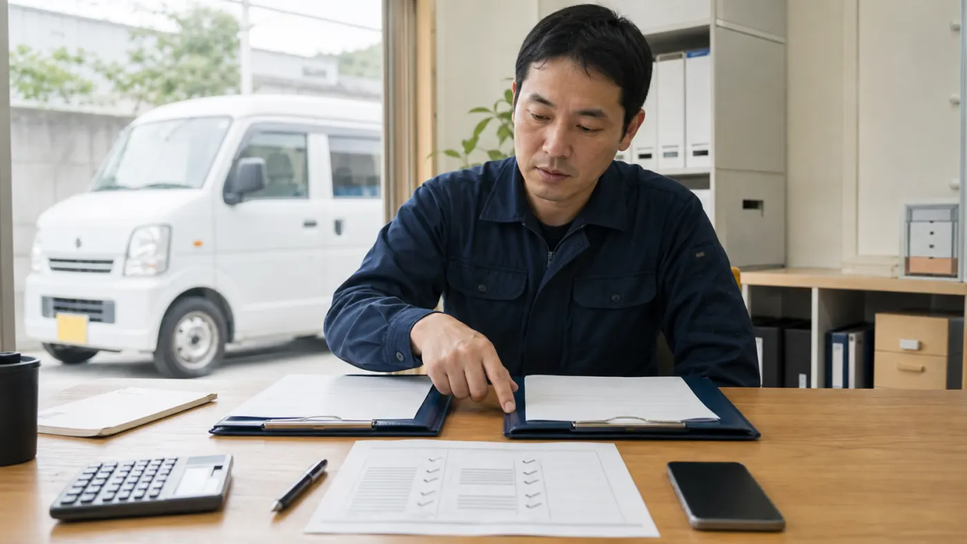 複数の委託元の支払条件を比較する軽貨物ドライバー