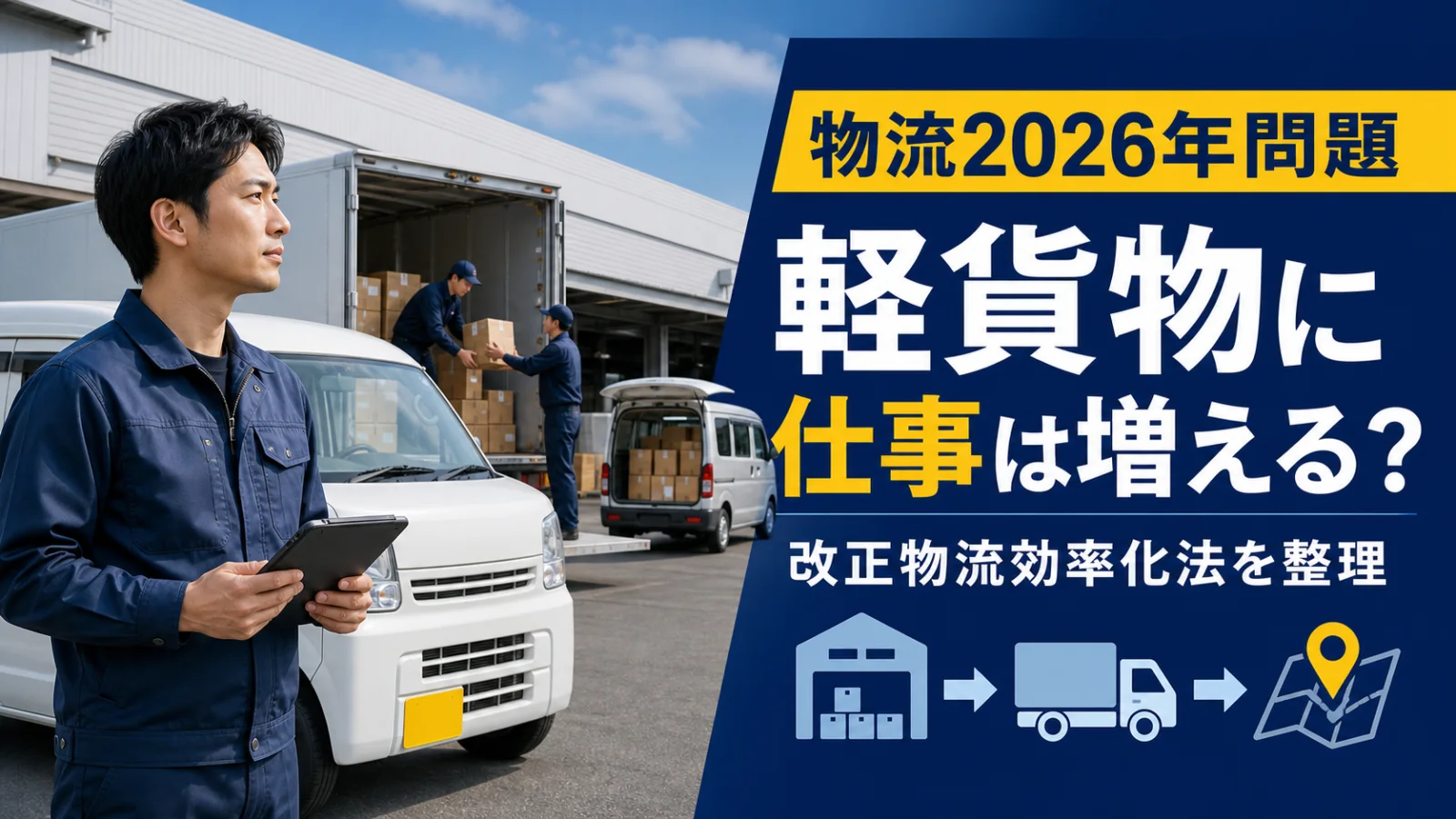 改正物流効率化法と2026年問題｜軽貨物ドライバーへの影響を解説