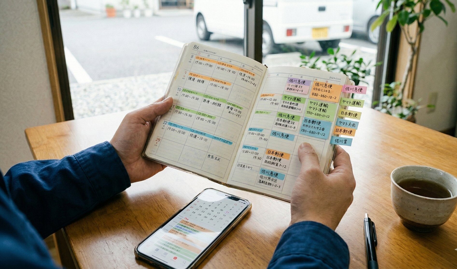 企業専属ドライバーの複数顧客スケジュール管理