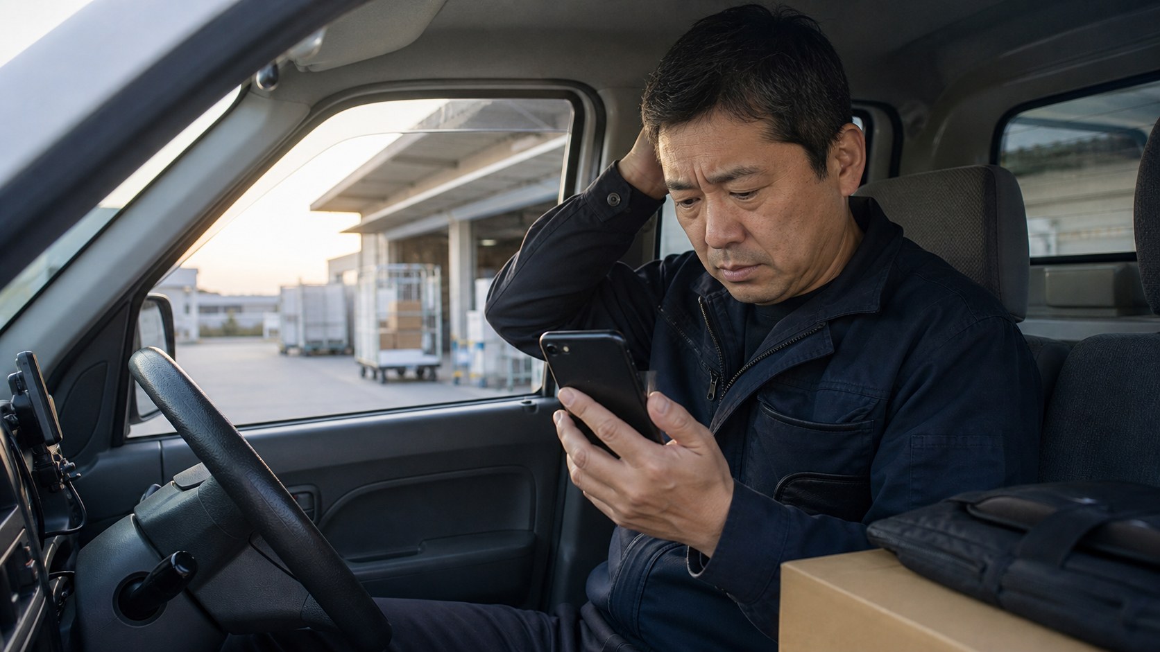 Amazon配送の登録条件を確認する軽貨物ドライバー