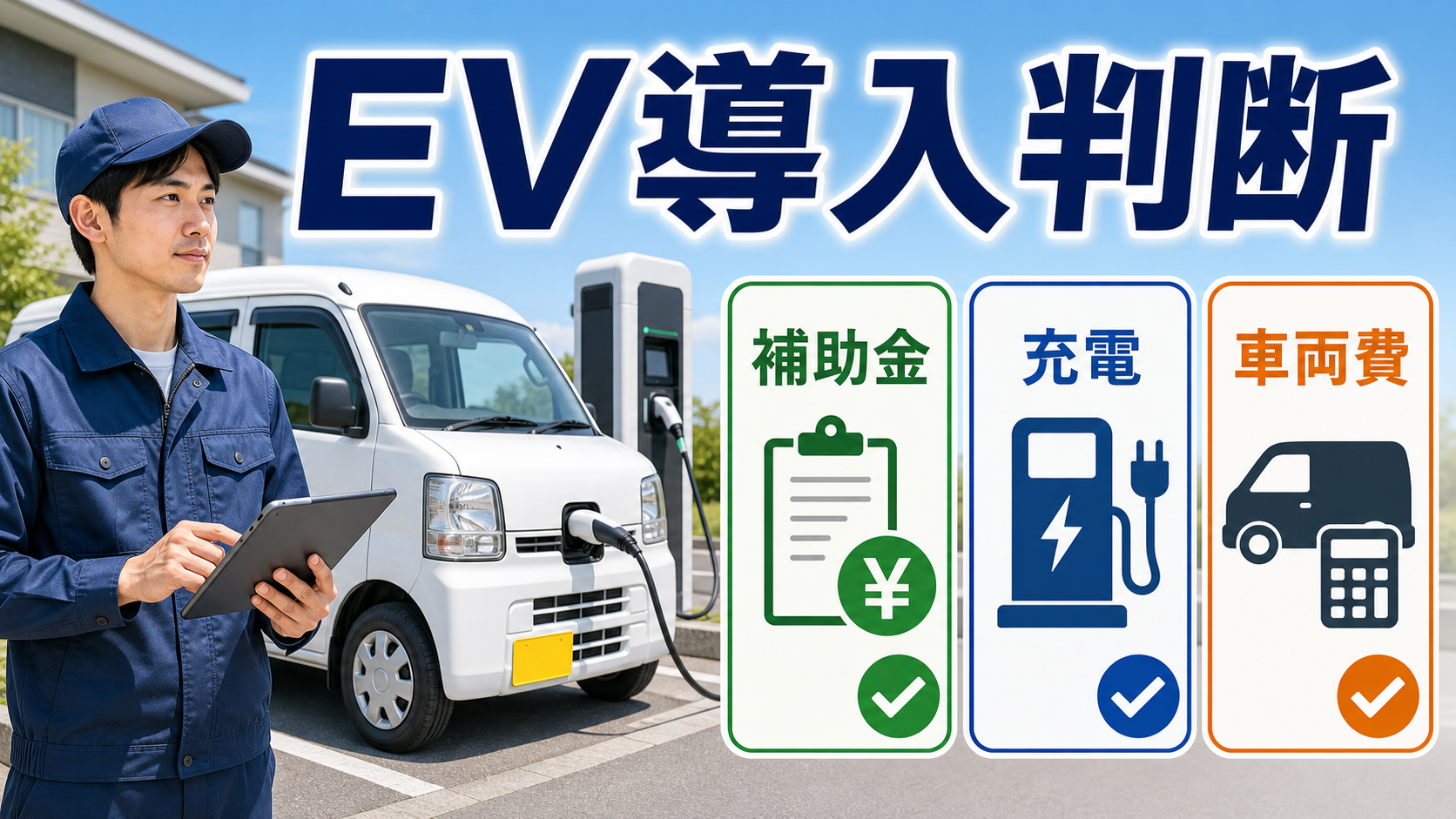 軽貨物ドライバーのEV導入判断で補助金・充電・車両費を確認するサムネイル