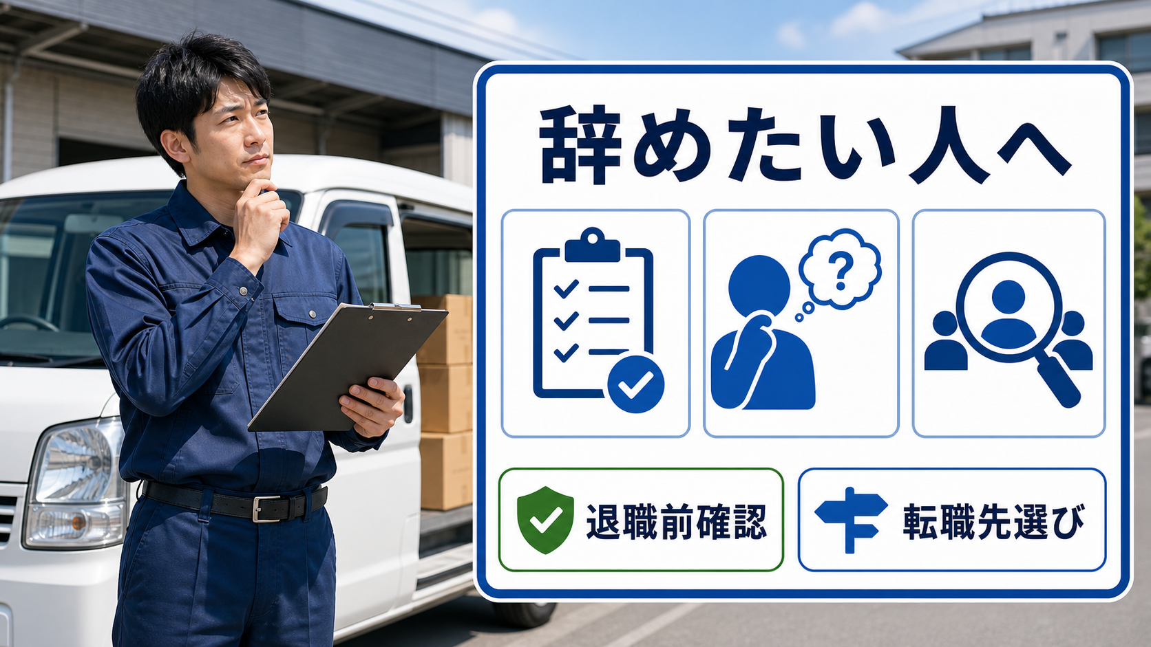 軽貨物ドライバーを辞めたい人が退職前確認と転職先選びを整理するサムネイル