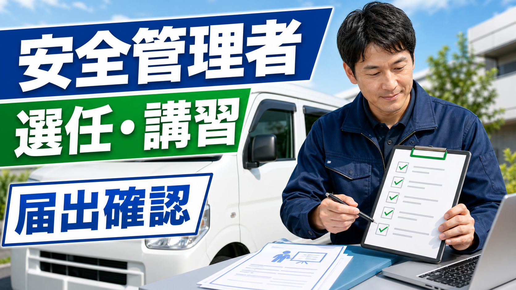 軽貨物ドライバーが安全管理者の選任・講習・届出確認を行うサムネイル