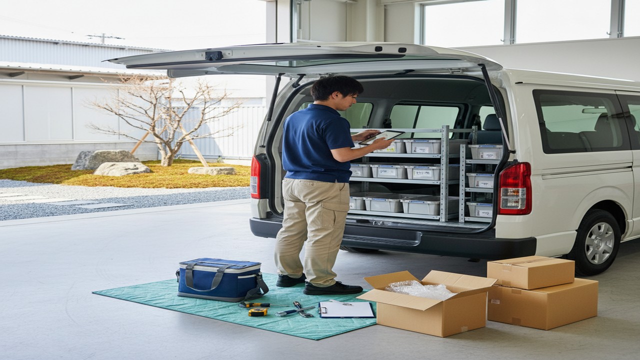 開業準備をしている軽貨物ドライバー