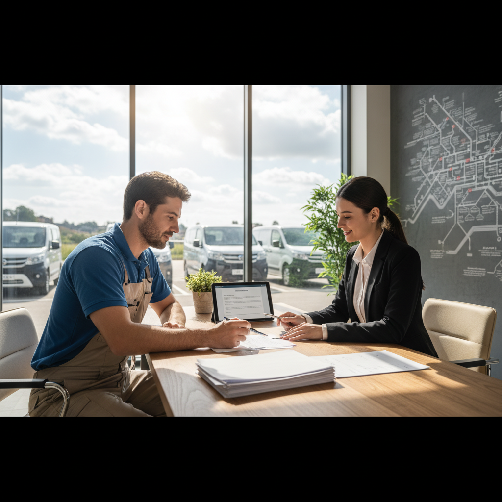 軽貨物カーリース契約シーン