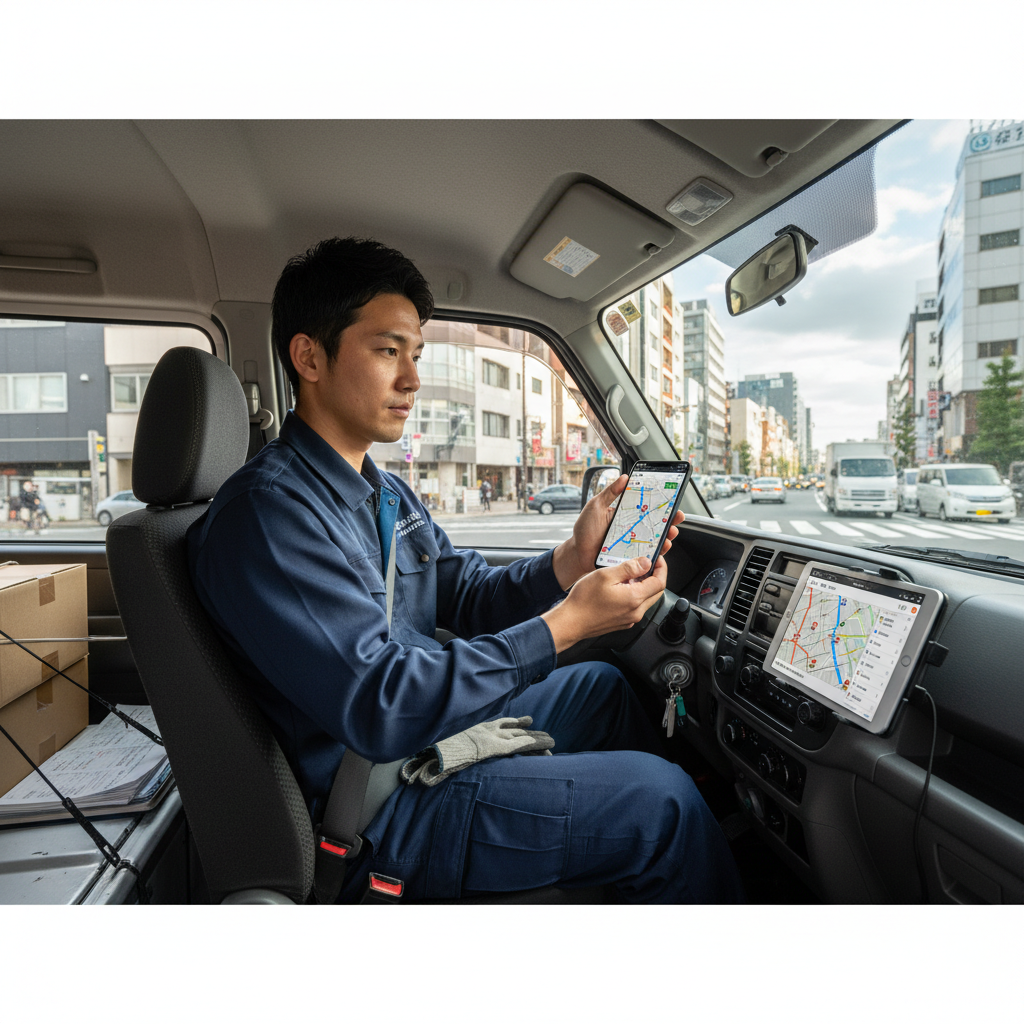 軽貨物開業準備スマートフォン地図