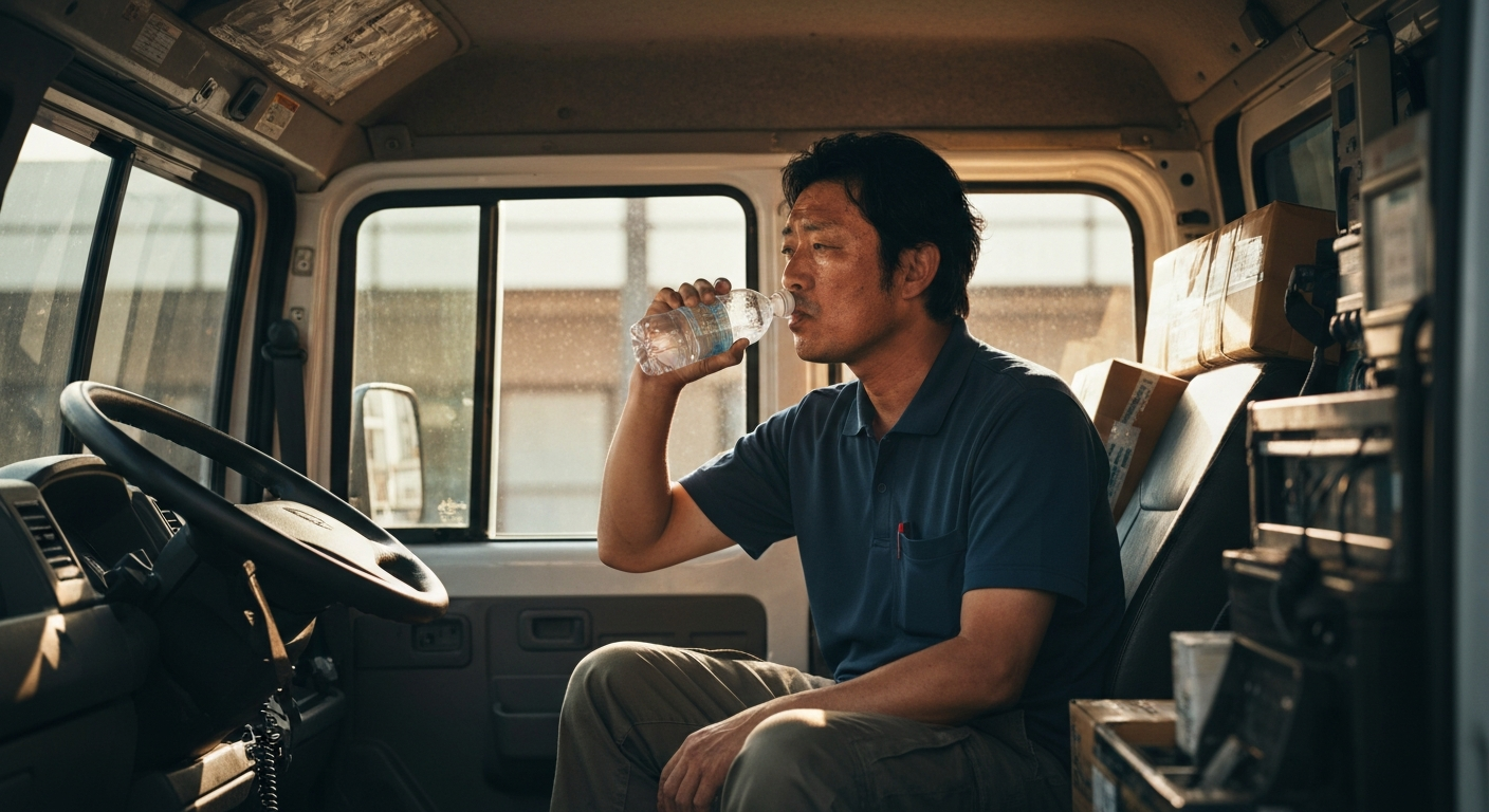 軽貨物ドライバー 休憩 水分補給 熱中症対策