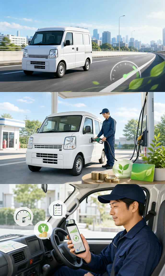 軽貨物ドライバーが緊急連絡先と記録を確認するスマホ画面