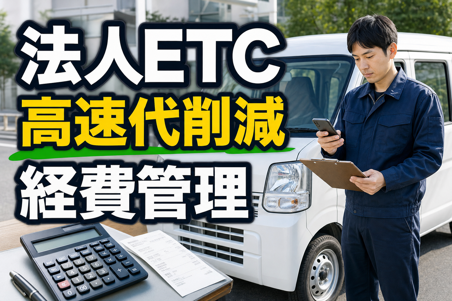 軽貨物の法人ETCと高速代を確認するイメージ