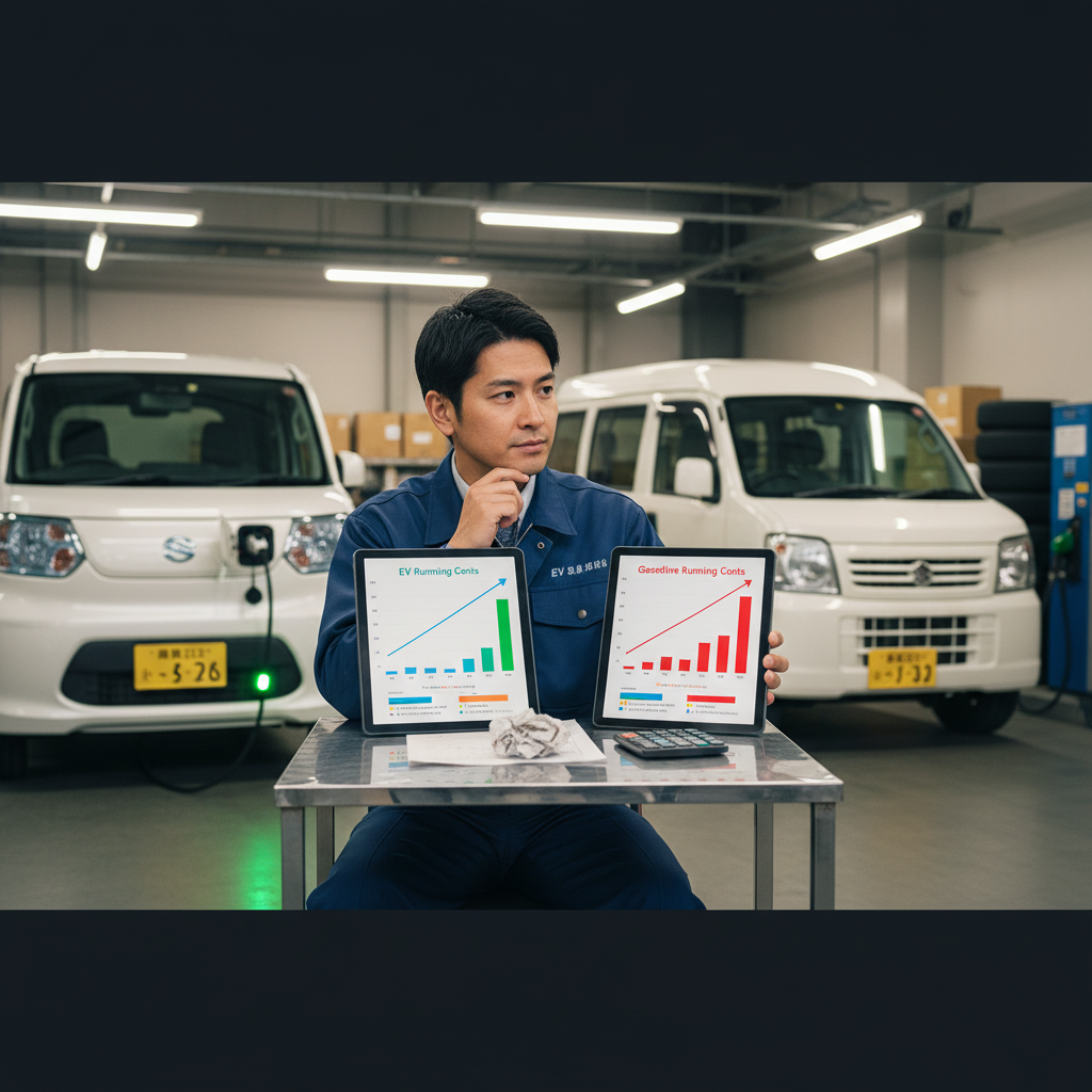 EVとガソリン車の費用比較イメージ