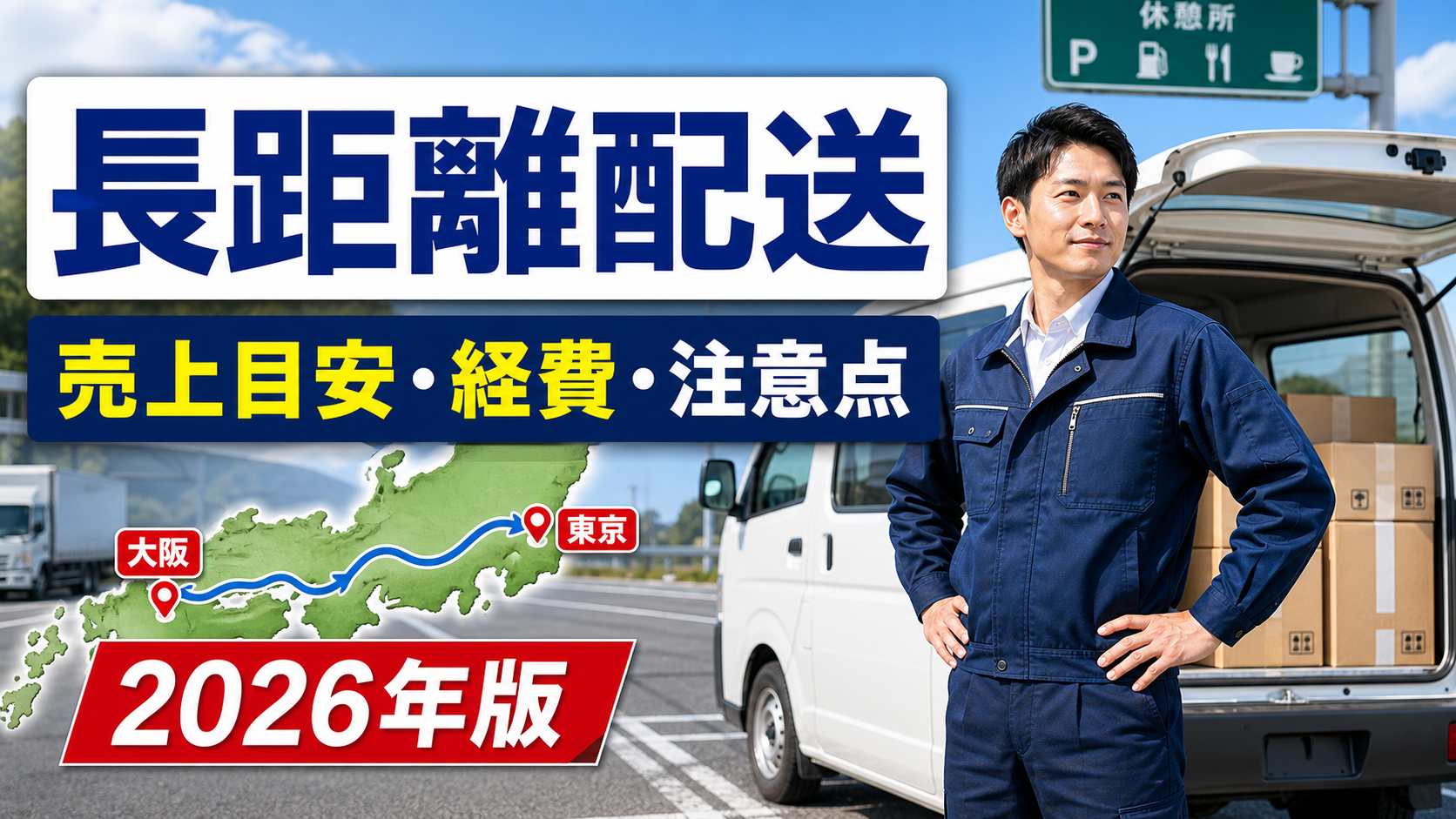長距離配送の売上目安・経費・注意点を確認する軽貨物ドライバー
