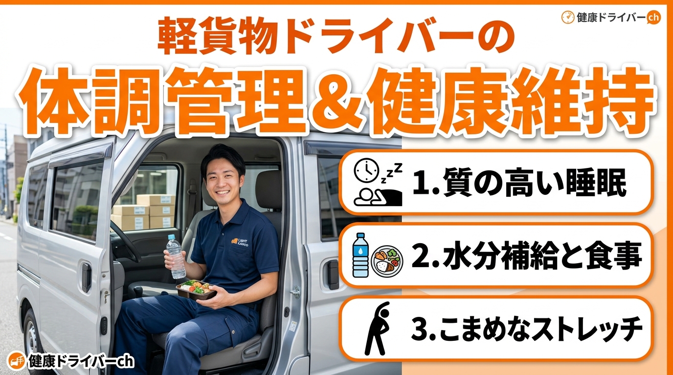 軽貨物ドライバー 体調管理 健康維持